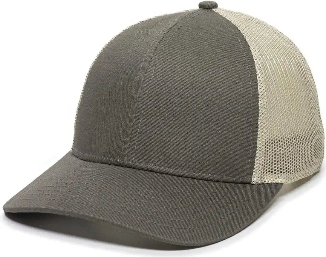 Oc Sports Oc770 Adjustable Mesh Back Cap with Sweatband - Loden Khaki - Dark Gray / 6 7/8’’ - 7 1/2’’