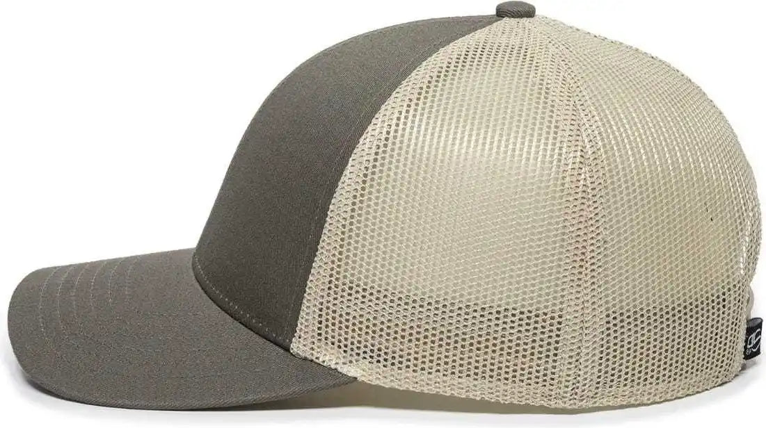 Oc Sports Oc770 Adjustable Mesh Back Cap with Sweatband - Loden Khaki - Dark Gray / 6 7/8’’ - 7 1/2’’