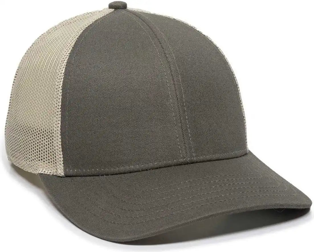 Oc Sports Oc770 Adjustable Mesh Back Cap with Sweatband - Loden Khaki - Dark Gray / 6 7/8’’ - 7 1/2’’