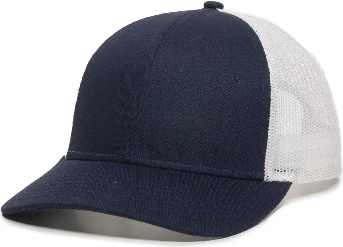 Oc Sports Oc770 Adjustable Mesh Back Cap with Sweatband - Navy White - 6 7/8’’ - 7 1/2’’