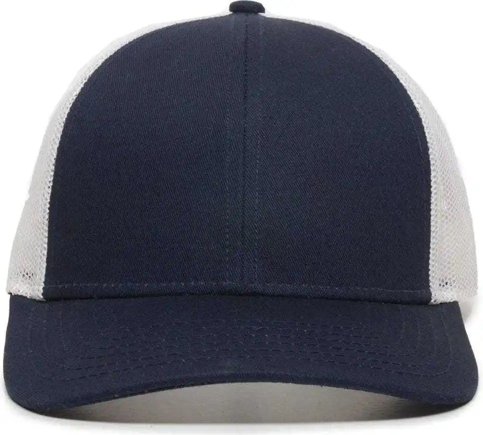 Oc Sports Oc770 Adjustable Mesh Back Cap with Sweatband - Navy White - 6 7/8’’ - 7 1/2’’