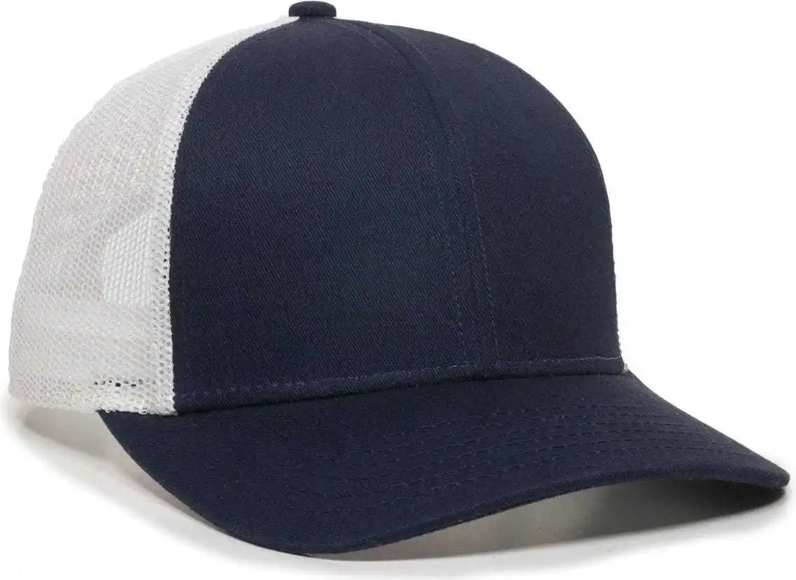 Oc Sports Oc770 Adjustable Mesh Back Cap with Sweatband - Navy White - 6 7/8’’ - 7 1/2’’