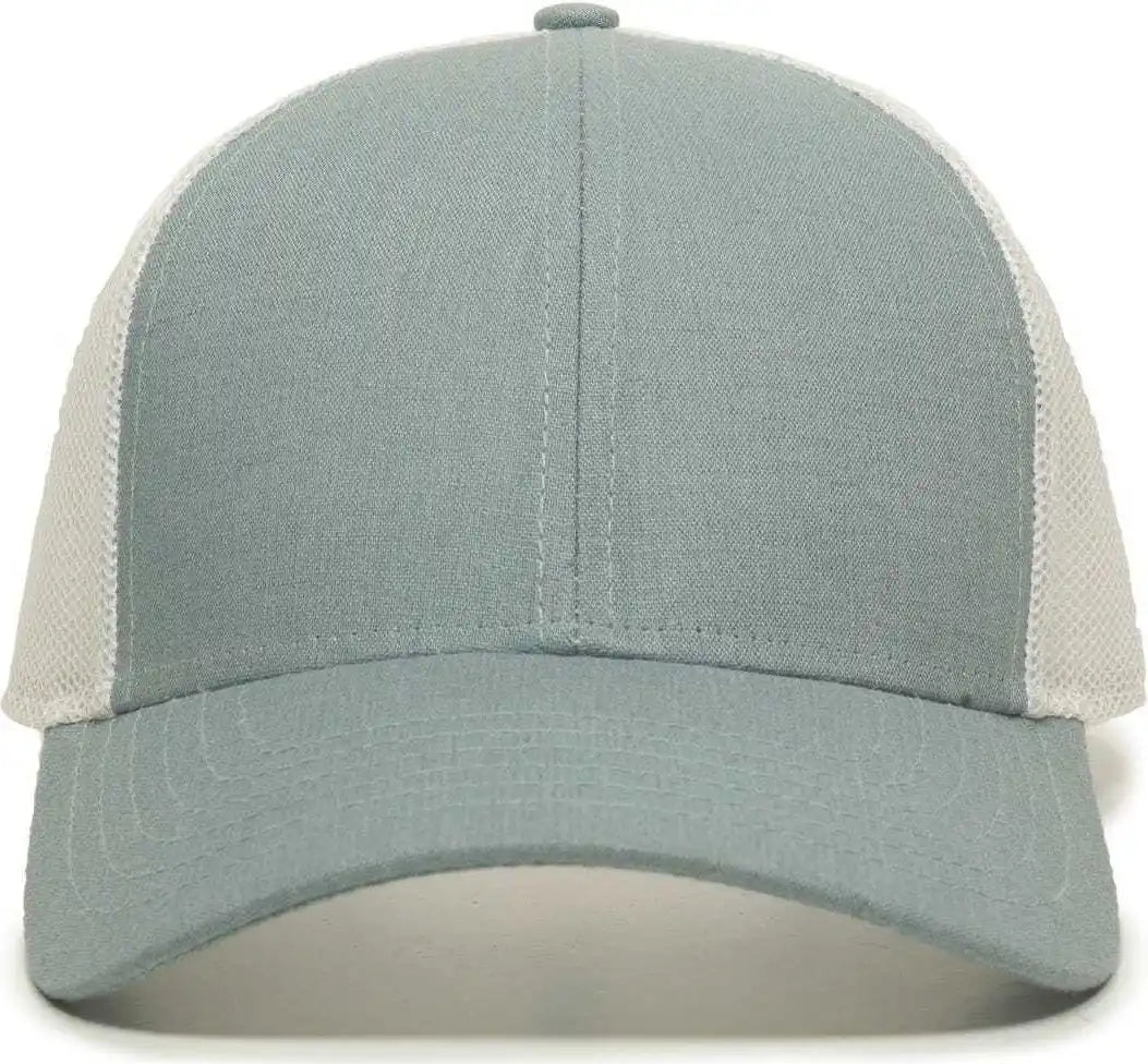 Oc Sports Oc770 Adjustable Mesh Back Cap with Sweatband - Ocean Blue White - 6 7/8’’ - 7 1/2’’