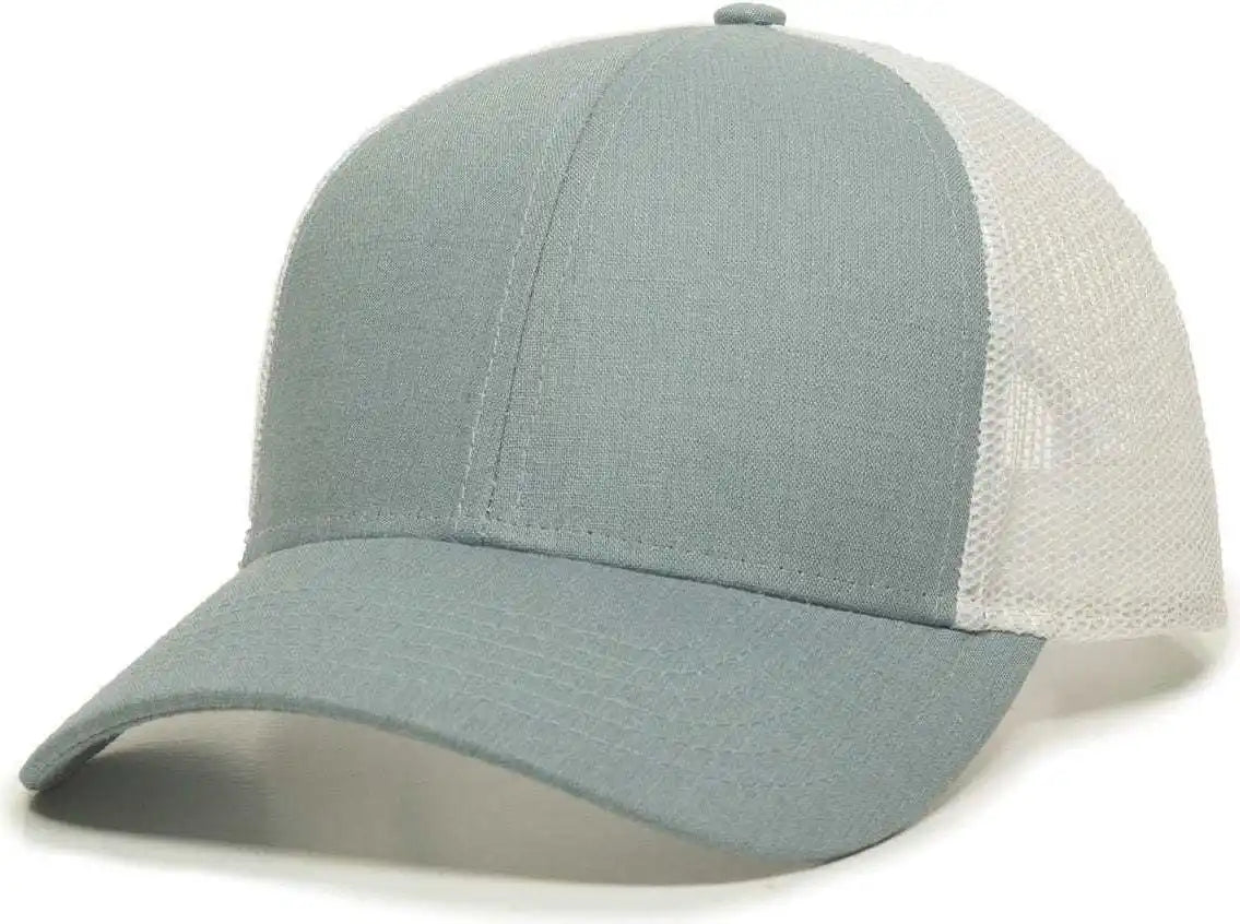 Oc Sports Oc770 Adjustable Mesh Back Cap with Sweatband - Ocean Blue White - 6 7/8’’ - 7 1/2’’
