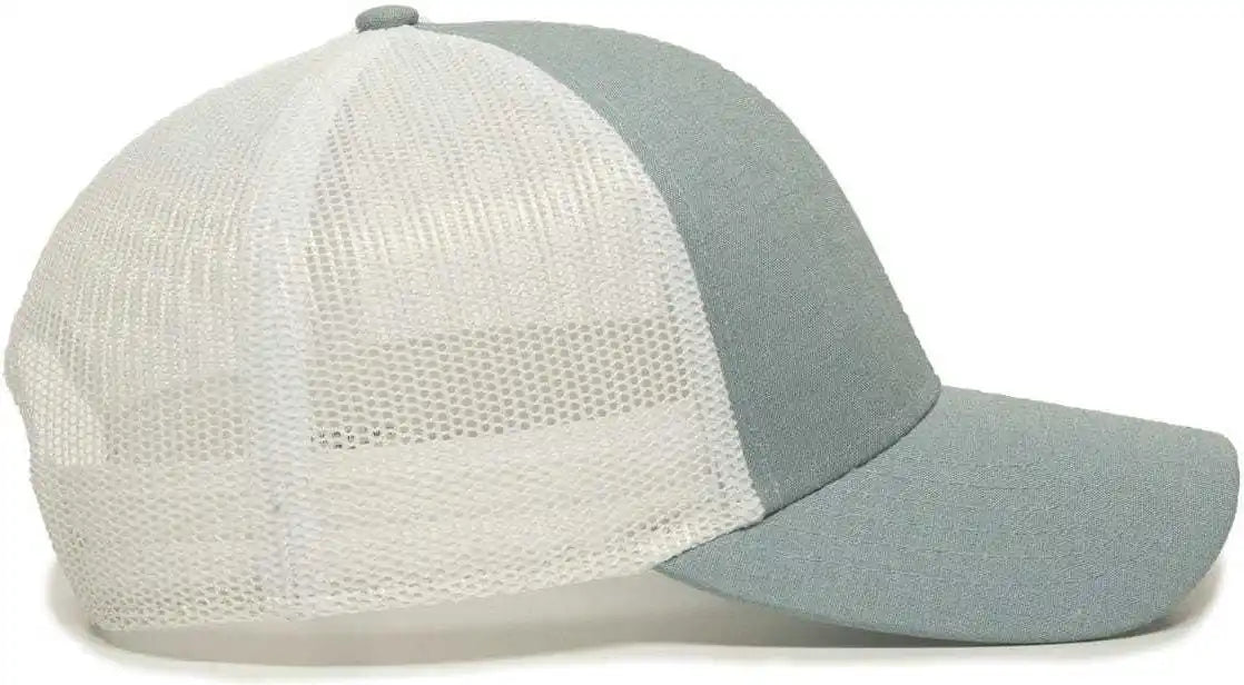Oc Sports Oc770 Adjustable Mesh Back Cap with Sweatband - Ocean Blue White - 6 7/8’’ - 7 1/2’’