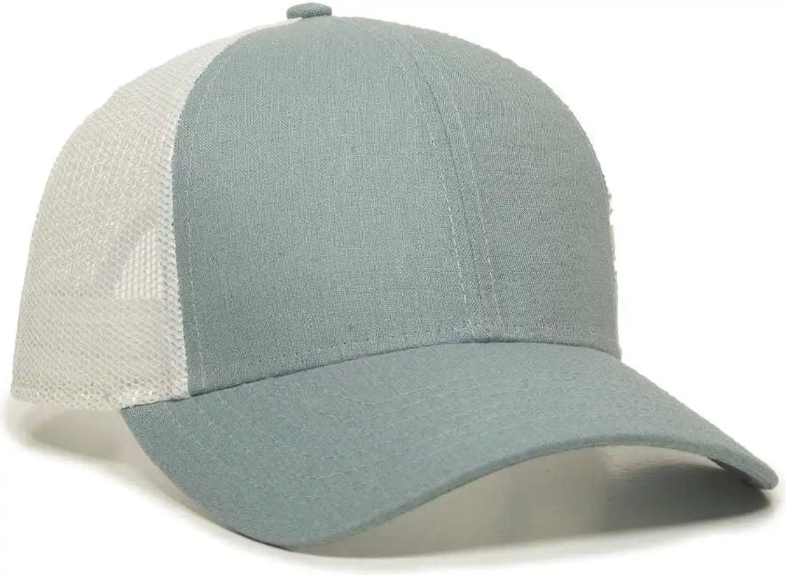 Oc Sports Oc770 Adjustable Mesh Back Cap with Sweatband - Ocean Blue White - 6 7/8’’ - 7 1/2’’