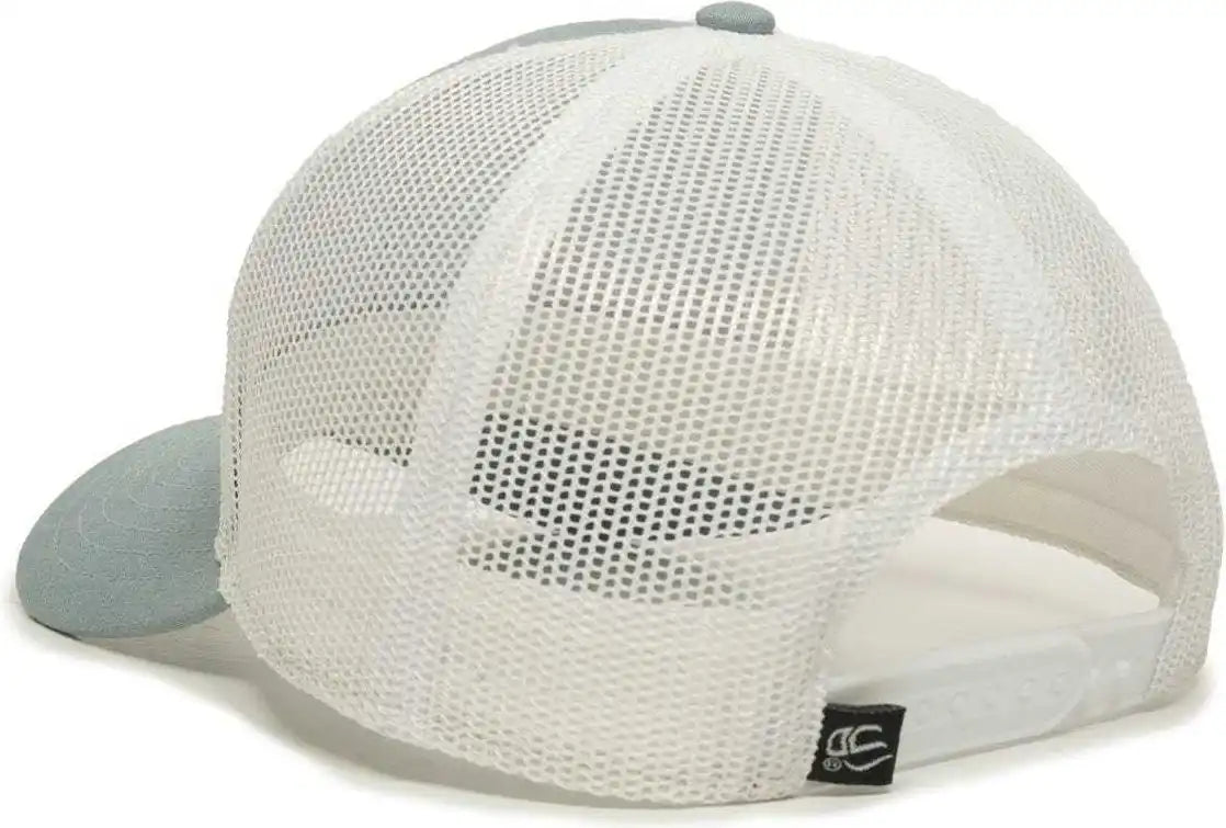 Oc Sports Oc770 Adjustable Mesh Back Cap with Sweatband - Ocean Blue White - 6 7/8’’ - 7 1/2’’