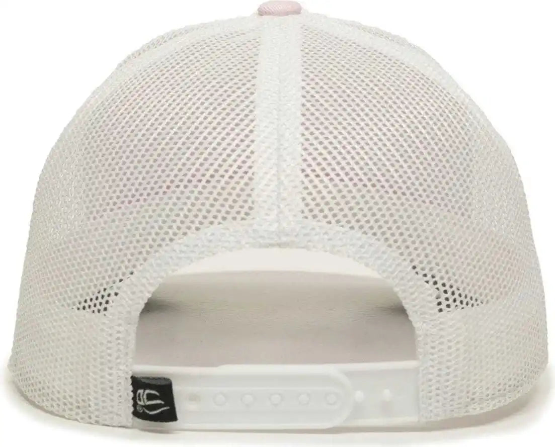 Oc Sports Oc770 Adjustable Mesh Back Cap with Sweatband - Pink White Heathered Gray - Green / 6 7/8’’ - 7 1/2’’