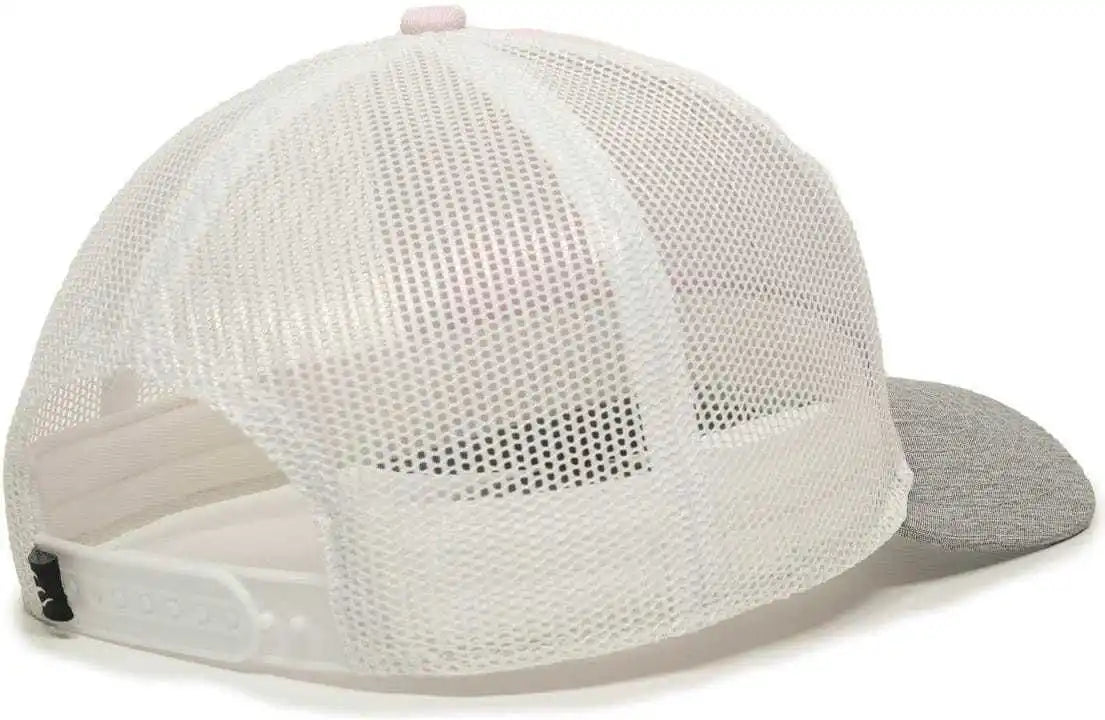 Oc Sports Oc770 Adjustable Mesh Back Cap with Sweatband - Pink White Heathered Gray - Green / 6 7/8’’ - 7 1/2’’