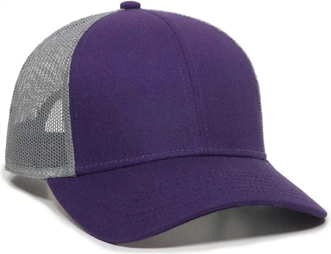 Oc Sports Oc770 Adjustable Mesh Back Cap with Sweatband - Purple Gray - 6 7/8’’ - 7 1/2’’