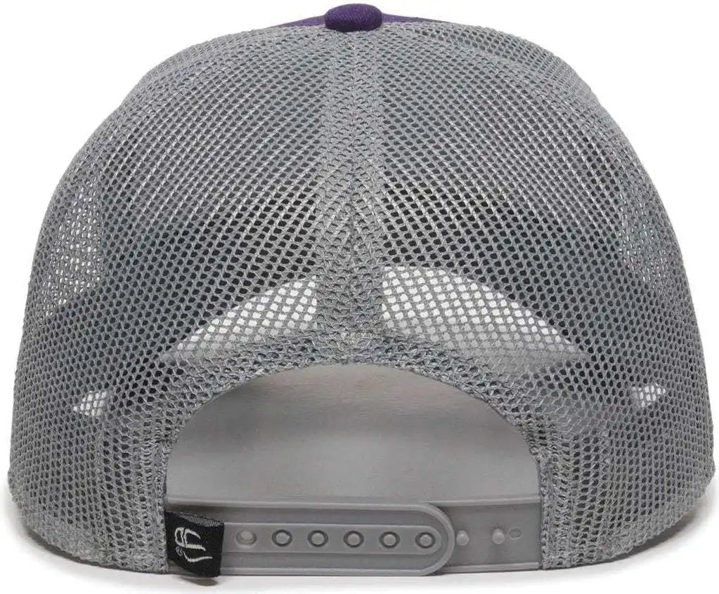 Oc Sports Oc770 Adjustable Mesh Back Cap with Sweatband - Purple Gray - 6 7/8’’ - 7 1/2’’