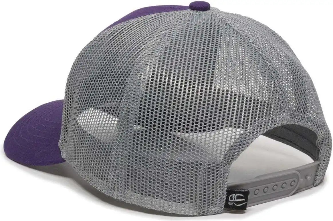 Oc Sports Oc770 Adjustable Mesh Back Cap with Sweatband - Purple Gray - 6 7/8’’ - 7 1/2’’