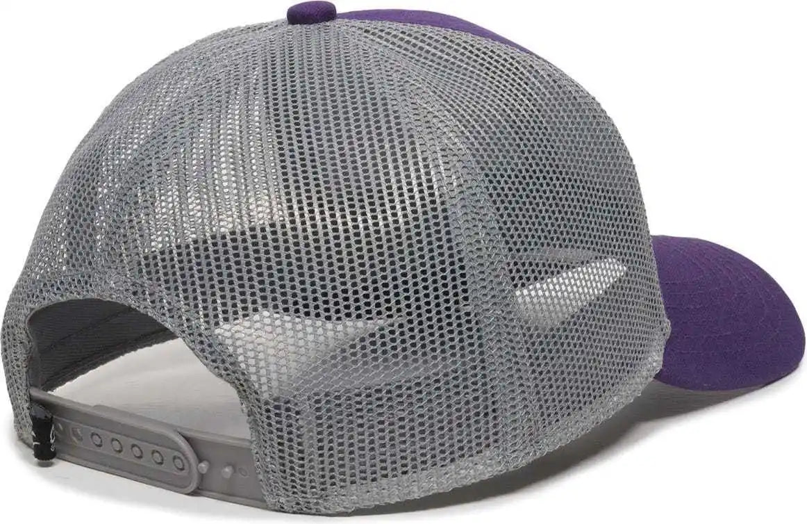 Oc Sports Oc770 Adjustable Mesh Back Cap with Sweatband - Purple Gray - 6 7/8’’ - 7 1/2’’
