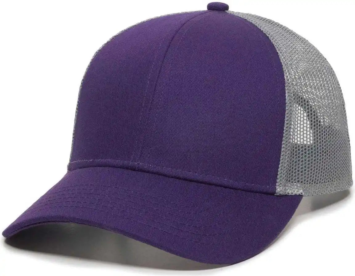 Oc Sports Oc770 Adjustable Mesh Back Cap with Sweatband - Purple Gray - 6 7/8’’ - 7 1/2’’