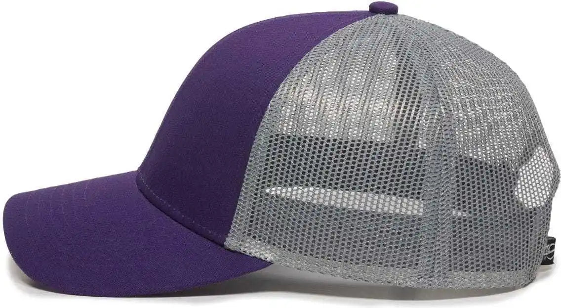 Oc Sports Oc770 Adjustable Mesh Back Cap with Sweatband - Purple Gray - 6 7/8’’ - 7 1/2’’