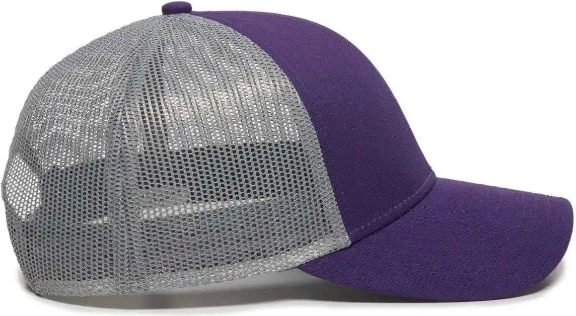 Oc Sports Oc770 Adjustable Mesh Back Cap with Sweatband - Purple Gray - 6 7/8’’ - 7 1/2’’
