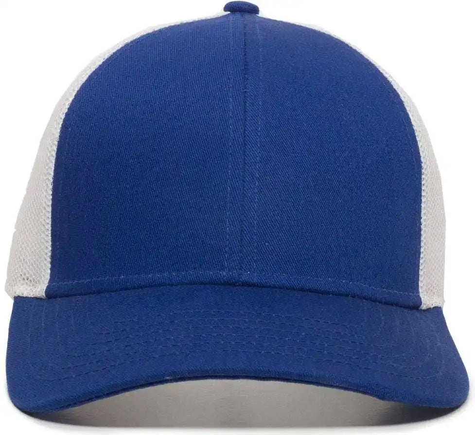 Oc Sports Oc770 Adjustable Mesh Back Cap with Sweatband - Royal White - 6 7/8’’ - 7 1/2’’