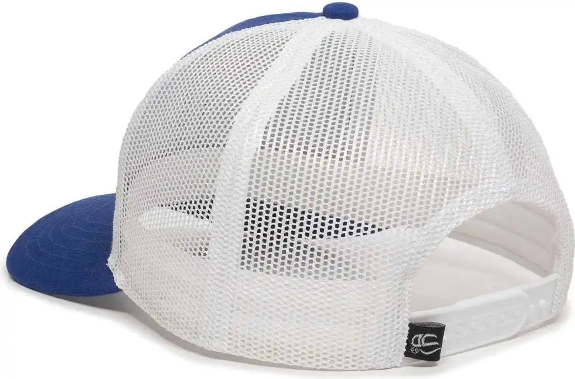 Oc Sports Oc770 Adjustable Mesh Back Cap with Sweatband - Royal White - 6 7/8’’ - 7 1/2’’