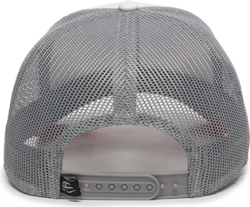 Oc Sports Oc770 Adjustable Mesh Back Cap with Sweatband - White Gray Red - 6 7/8’’ - 7 1/2’’