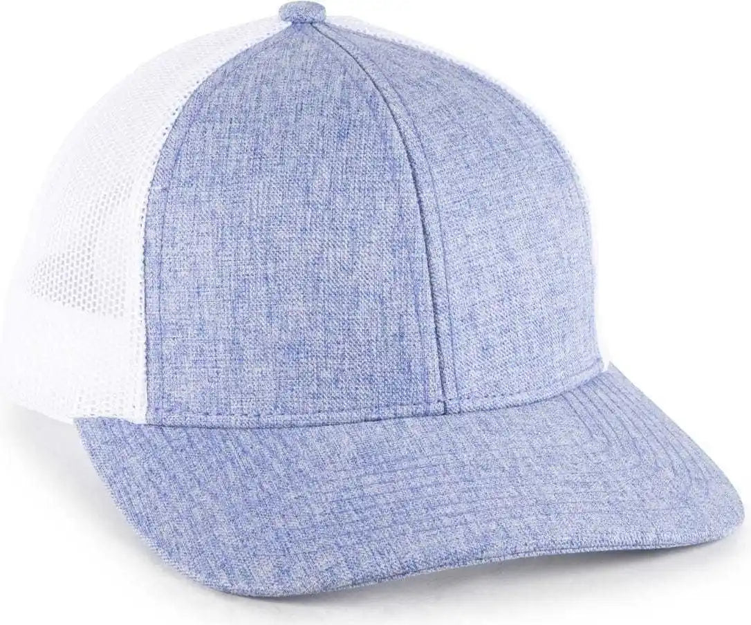 Oc Sports Oc770l Heathered Adjustable Mesh Back Cap - Blue White - 6 7/8’’ - 7 1/2’’