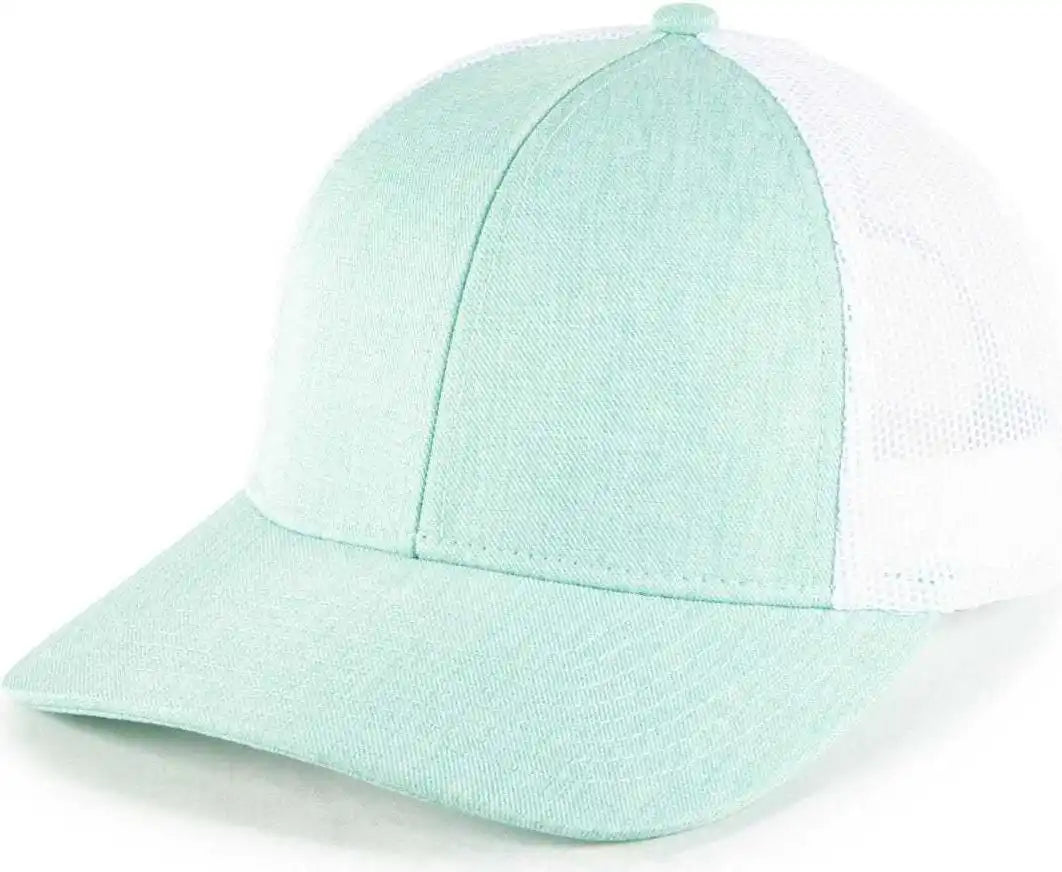 Oc Sports Oc770l Heathered Adjustable Mesh Back Cap - Mint White - 6 7/8’’ - 7 1/2’’