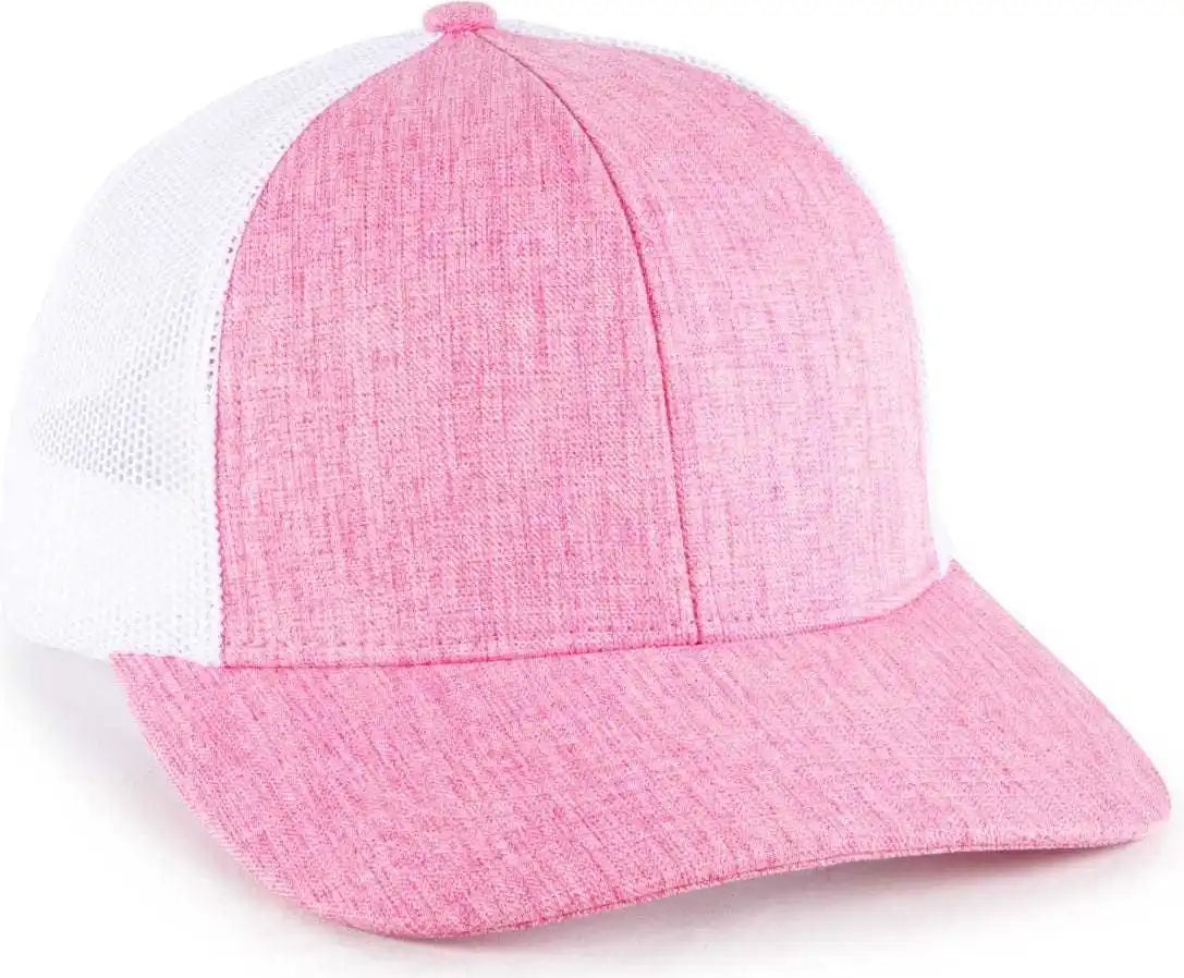 Oc Sports Oc770l Heathered Adjustable Mesh Back Cap - Pink White - 6 7/8’’ - 7 1/2’’