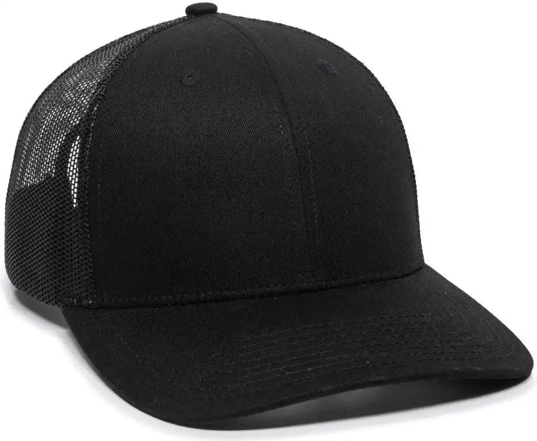 Oc Sports Oc771 Adjustable Mesh Back Cap - Black - 6 3/8’’ - 7’’