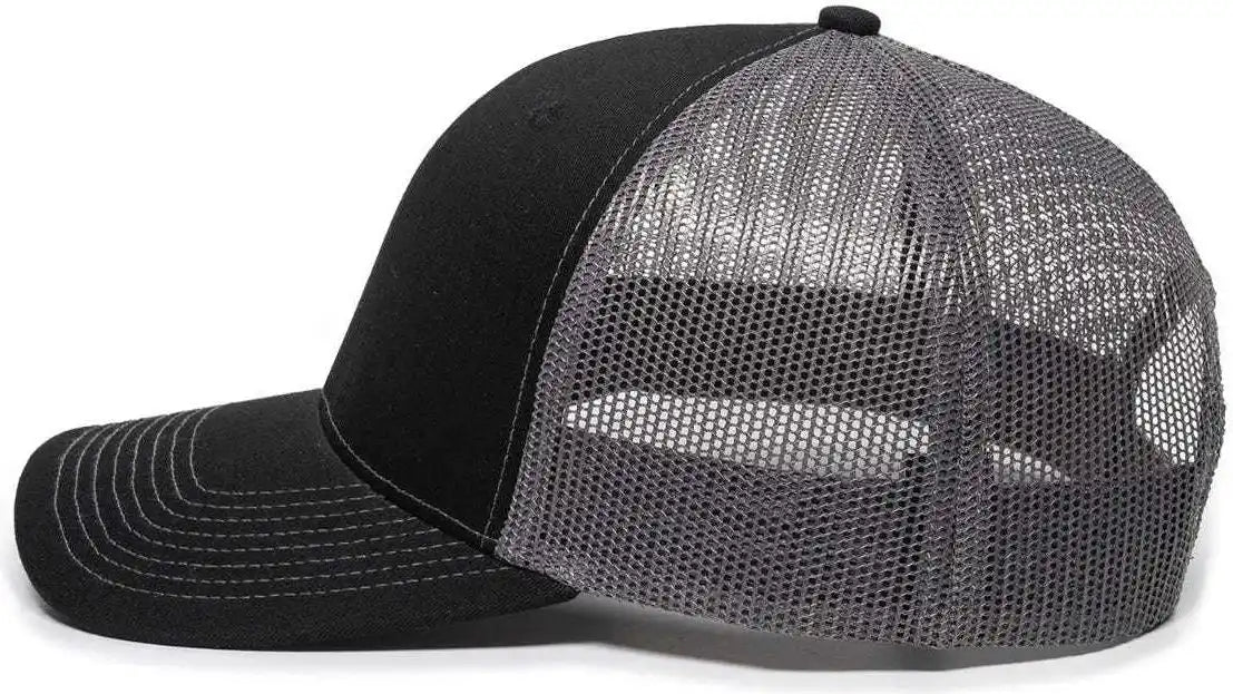 Oc Sports Oc771 Adjustable Mesh Back Cap - Black Charcoal