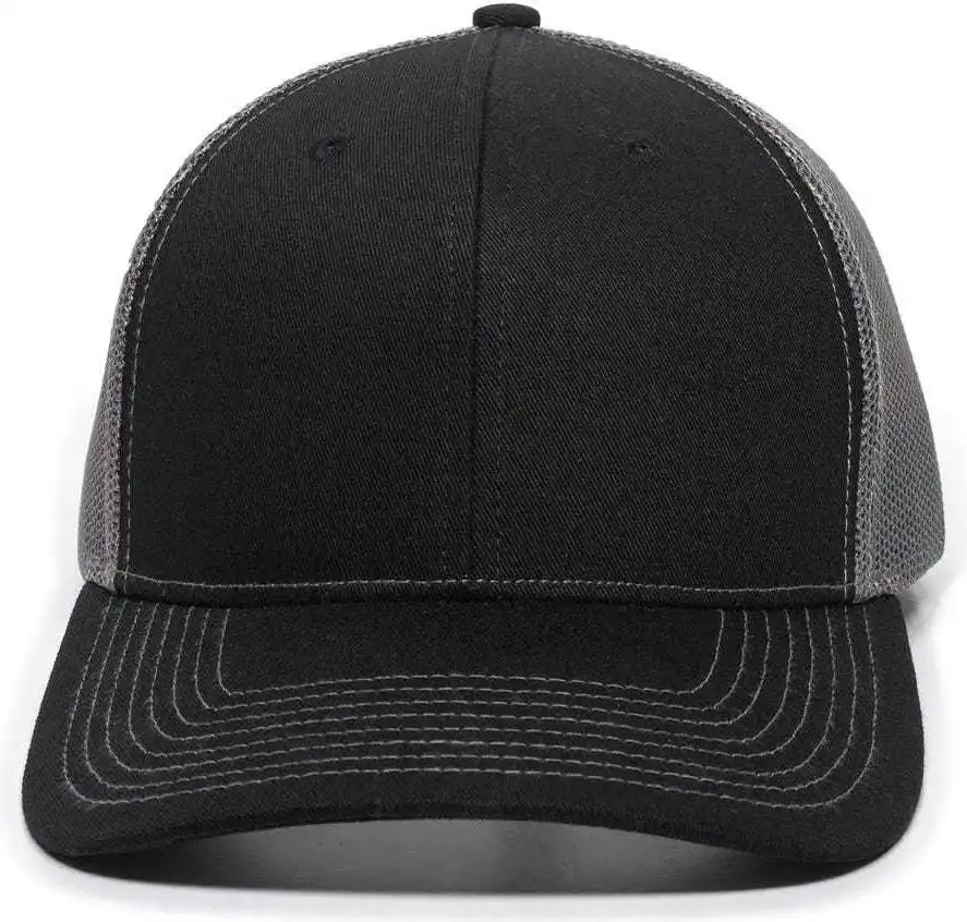 Oc Sports Oc771 Adjustable Mesh Back Cap - Black Charcoal