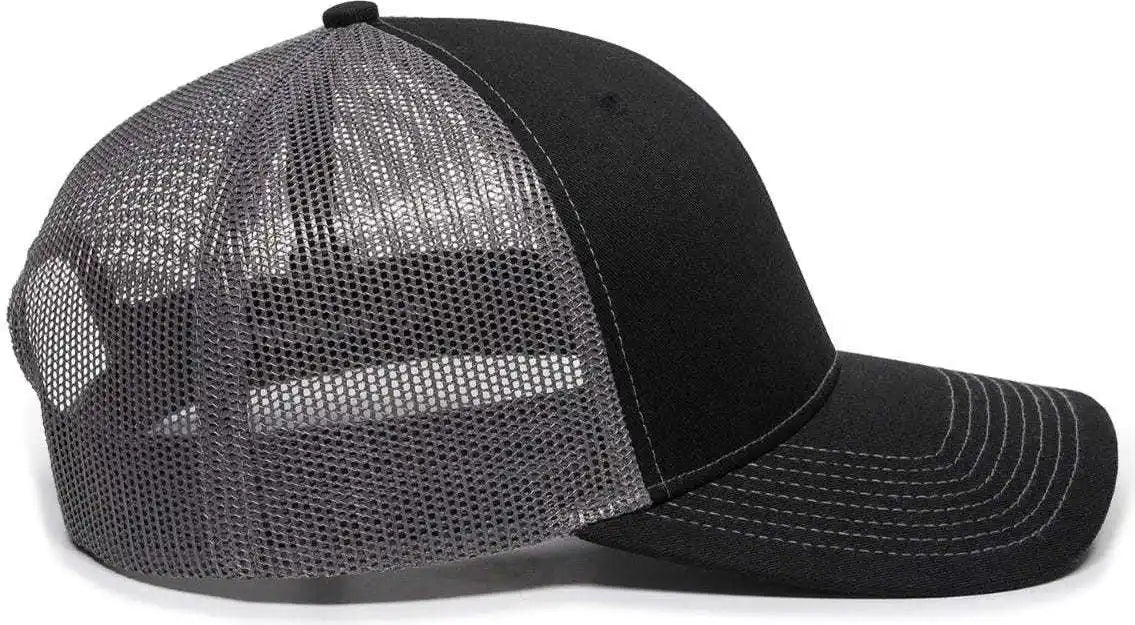 Oc Sports Oc771 Adjustable Mesh Back Cap - Black Charcoal