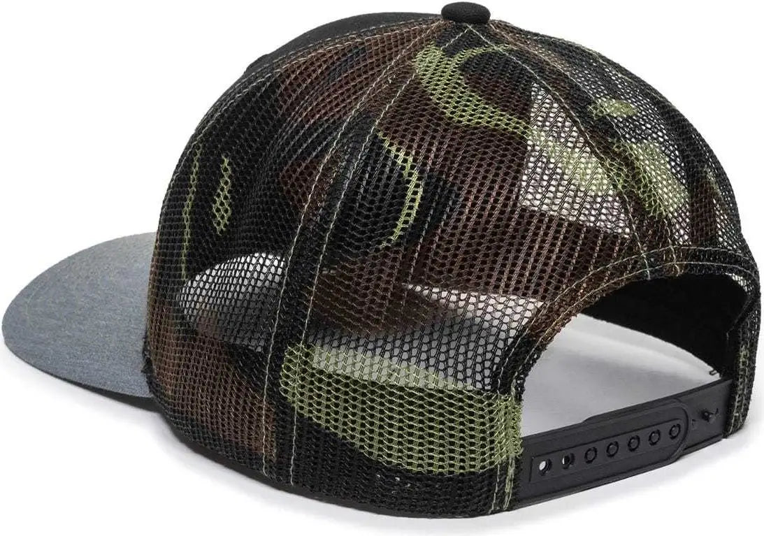 Oc Sports Oc771 Adjustable Mesh Back Cap - Black Generic Camo Heathered Gray - 6 7/8’’ - 7 1/2’’