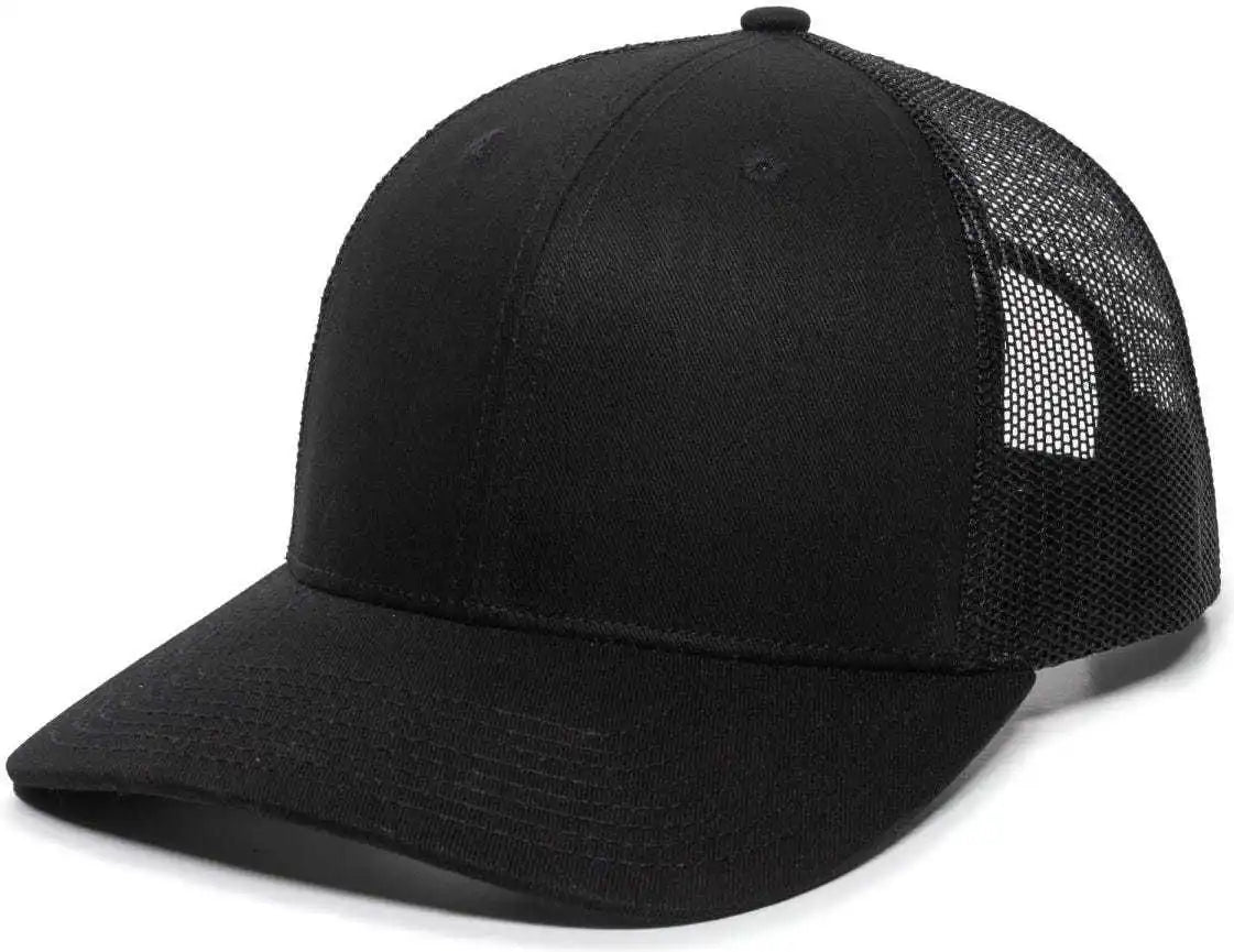 Oc Sports Oc771 Adjustable Mesh Back Cap - Black