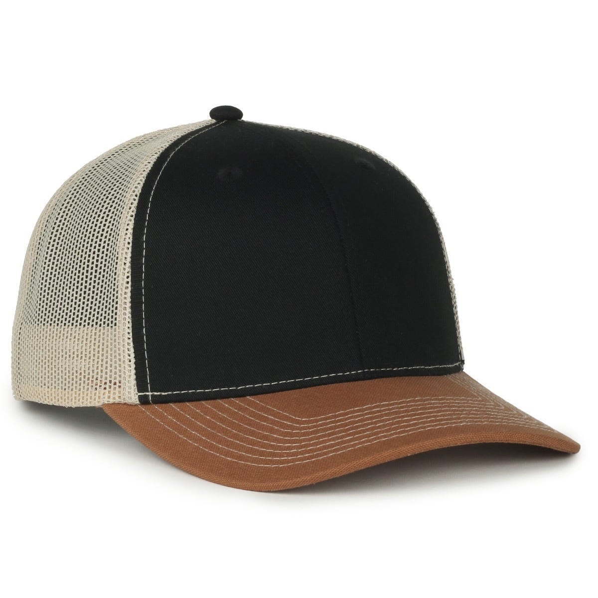 Oc Sports Oc771 Adjustable Mesh Back Cap - Black Stone Duk
