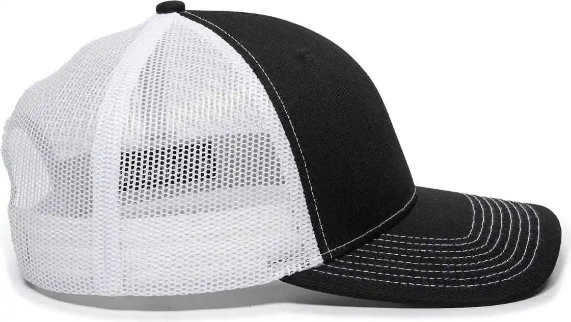 Oc Sports Oc771 Adjustable Mesh Back Cap - Black White