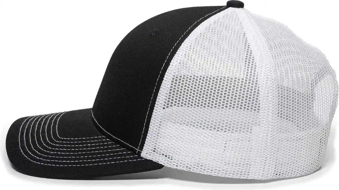 Oc Sports Oc771 Adjustable Mesh Back Cap - Black White