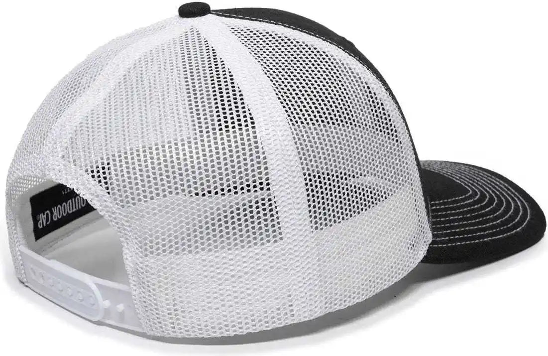 Oc Sports Oc771 Adjustable Mesh Back Cap - Black White