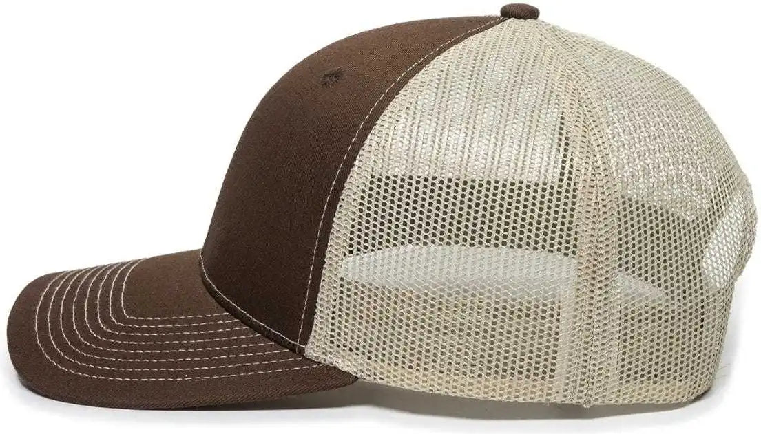 Oc Sports Oc771 Adjustable Mesh Back Cap - Brown Khaki