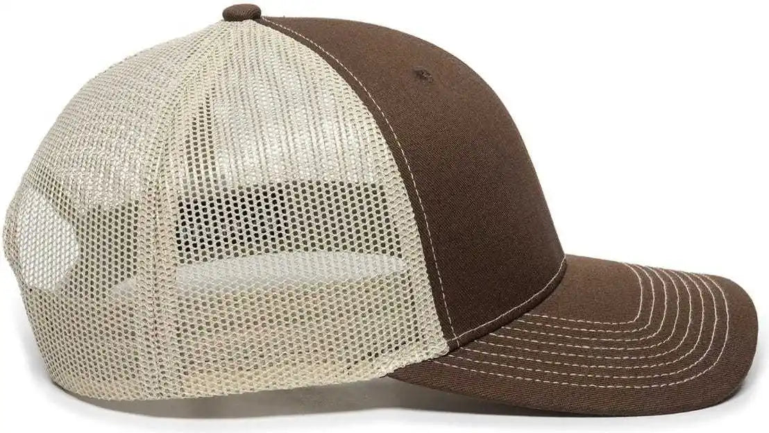Oc Sports Oc771 Adjustable Mesh Back Cap - Brown Khaki