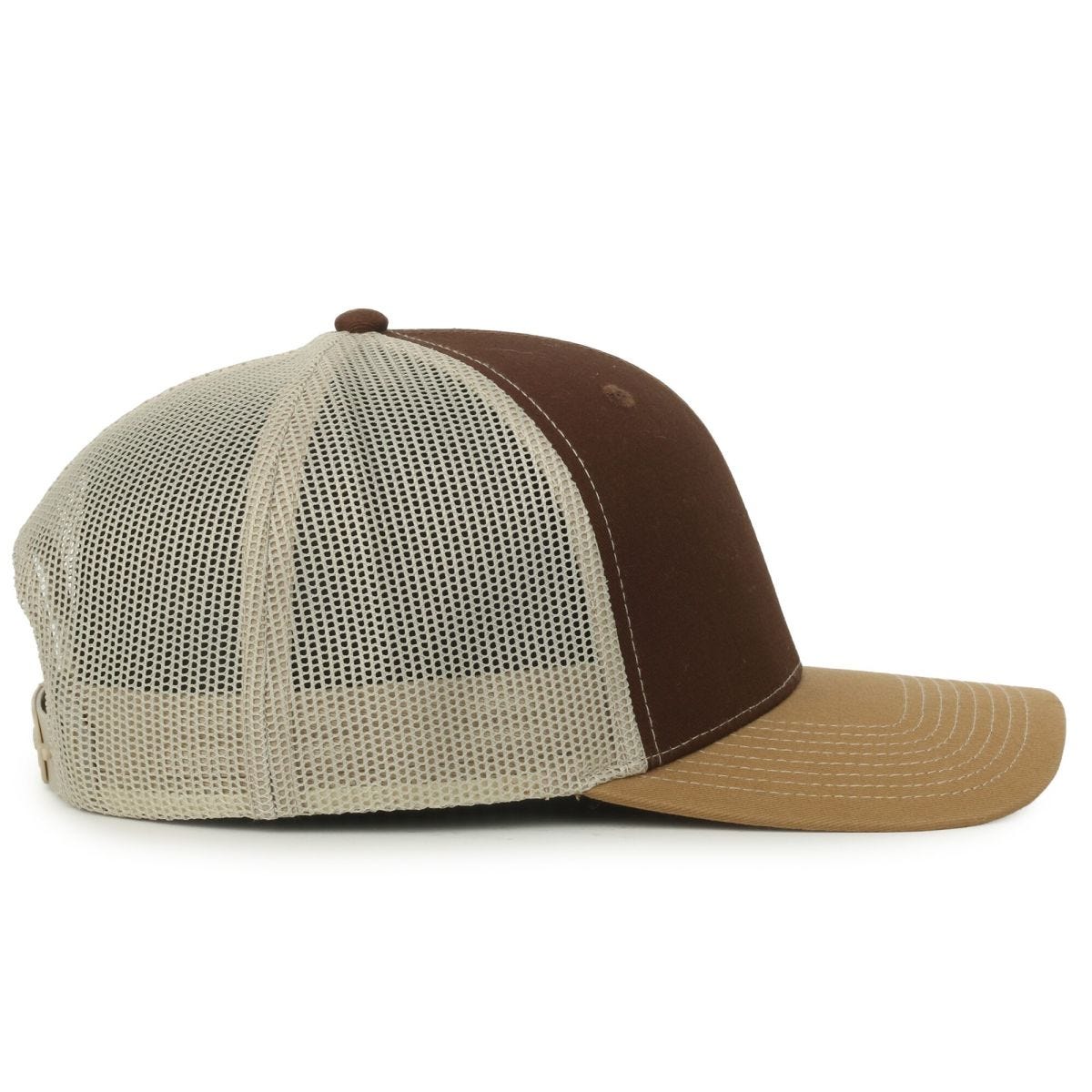 Oc Sports Oc771 Adjustable Mesh Back Cap - Brown Khaki Old Gold