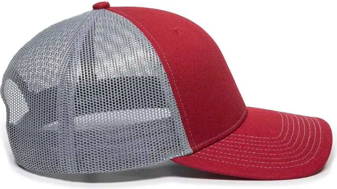 Oc Sports Oc771 Adjustable Mesh Back Cap - Cardinal Gray - 6 7/8’’ - 7 1/2’’