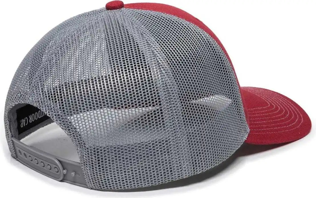 Oc Sports Oc771 Adjustable Mesh Back Cap - Cardinal Gray - 6 7/8’’ - 7 1/2’’