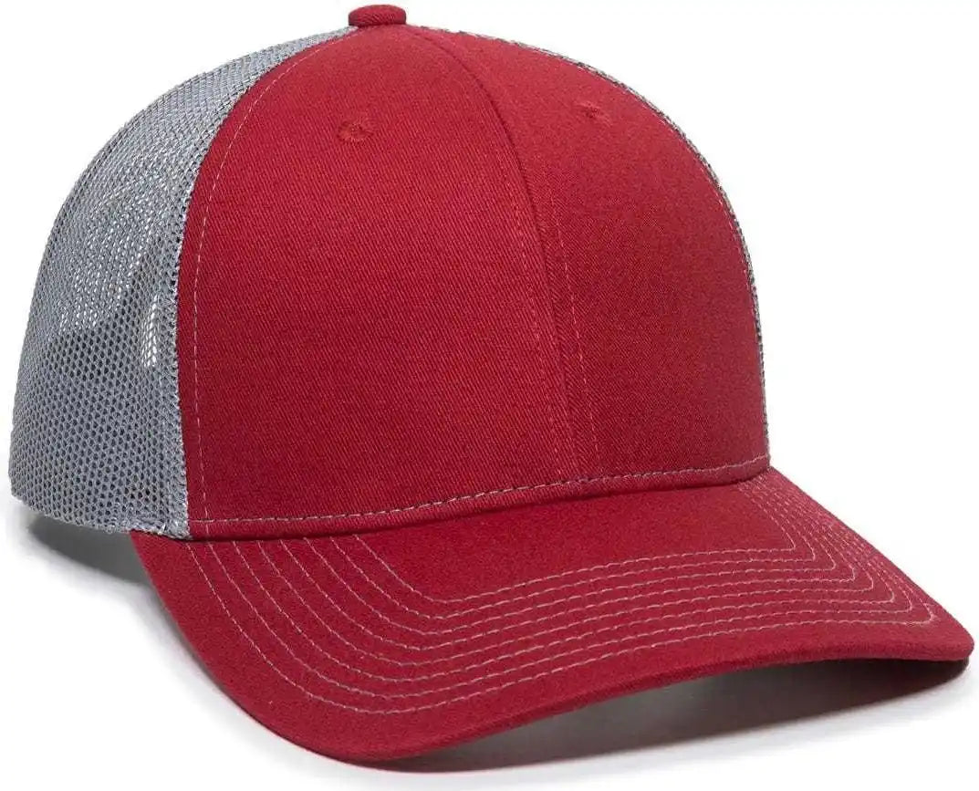 Oc Sports Oc771 Adjustable Mesh Back Cap - Cardinal Gray - 6 7/8’’ - 7 1/2’’