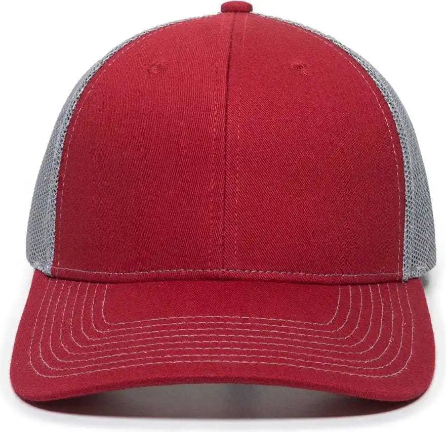 Oc Sports Oc771 Adjustable Mesh Back Cap - Cardinal Gray - 6 7/8’’ - 7 1/2’’