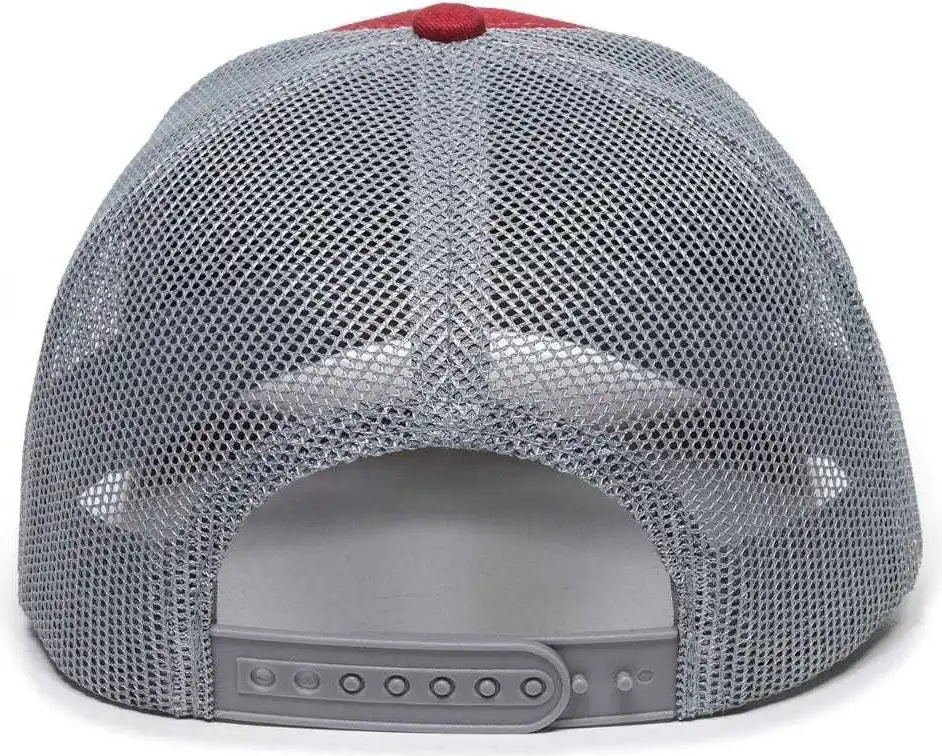 Oc Sports Oc771 Adjustable Mesh Back Cap - Cardinal Gray - 6 7/8’’ - 7 1/2’’