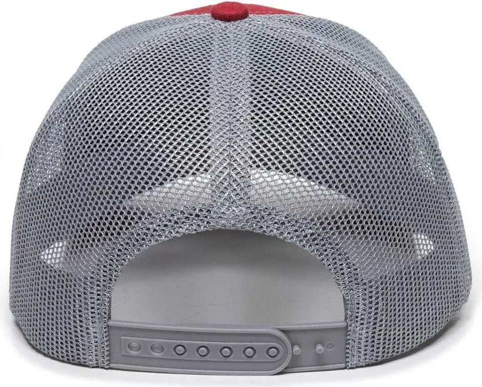 Oc Sports Oc771 Adjustable Mesh Back Cap - Cardinal Gray