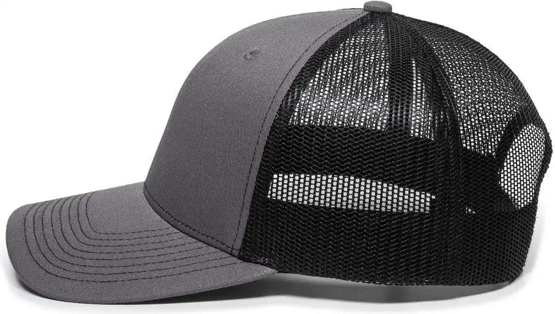 Oc Sports Oc771 Adjustable Mesh Back Cap - Charcoal Black