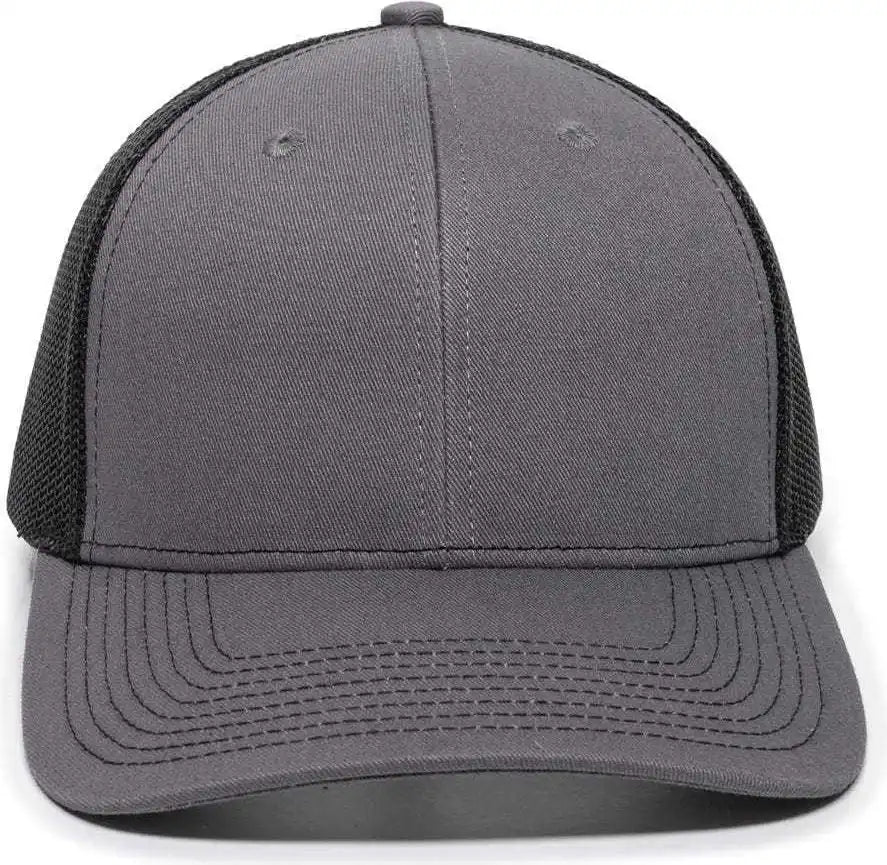 Oc Sports Oc771 Adjustable Mesh Back Cap - Charcoal Black