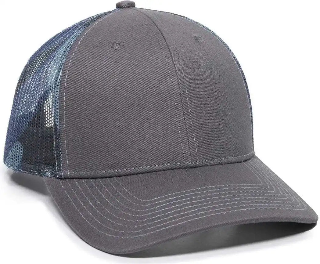 Oc Sports Oc771 Adjustable Mesh Back Cap - Charcoal Blue Generic Camo - Dark Gray / 6 7/8’’ - 7 1/2’’