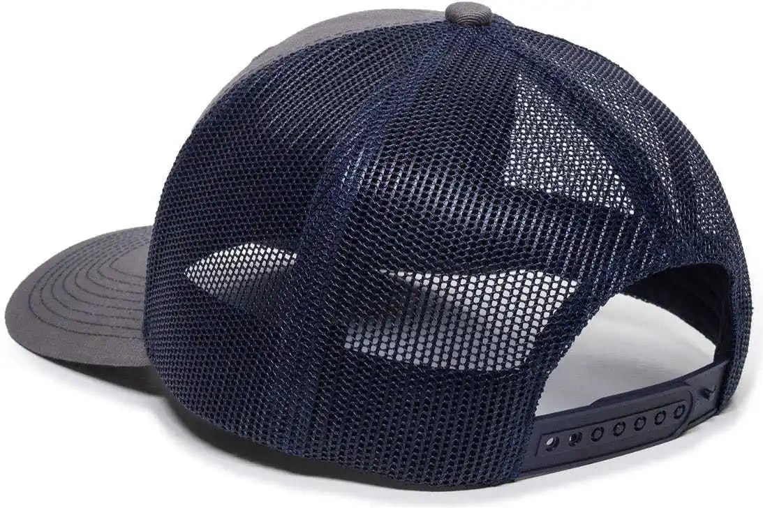 Oc Sports Oc771 Adjustable Mesh Back Cap - Charcoal Navy - Dark Gray / 6 7/8’’ - 7 1/2’’