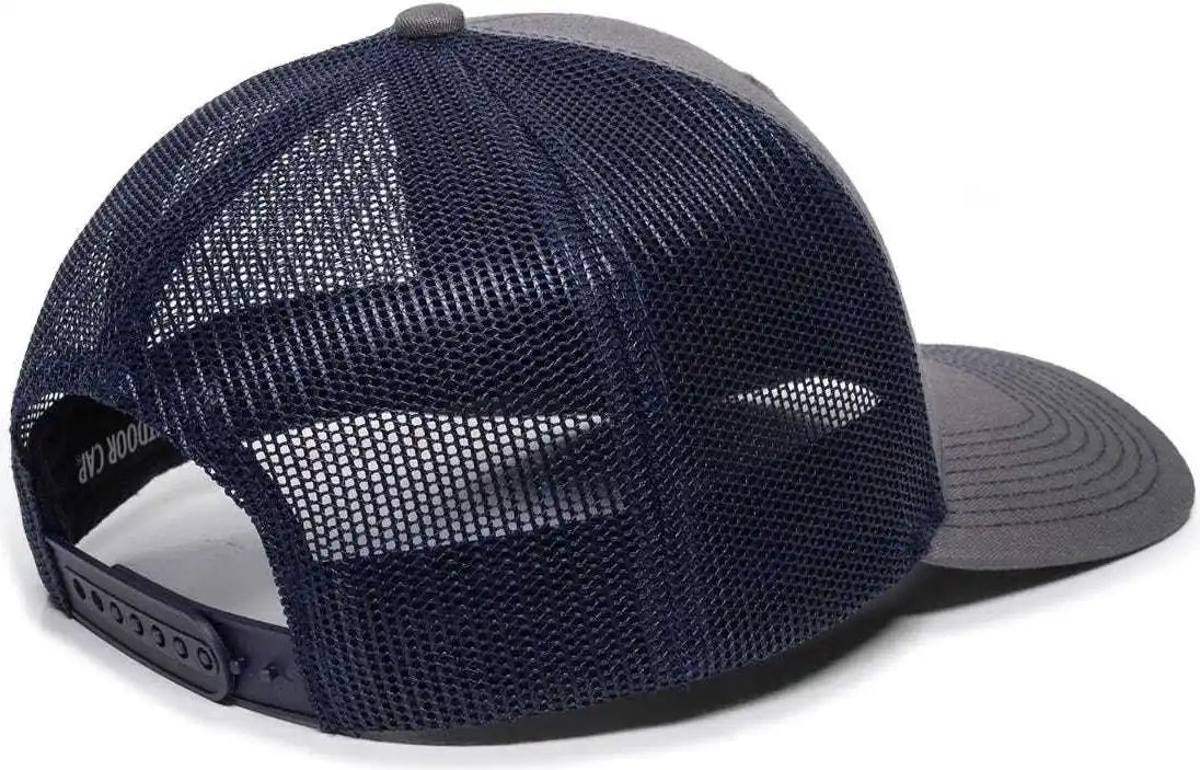 Oc Sports Oc771 Adjustable Mesh Back Cap - Charcoal Navy - Dark Gray / 6 7/8’’ - 7 1/2’’